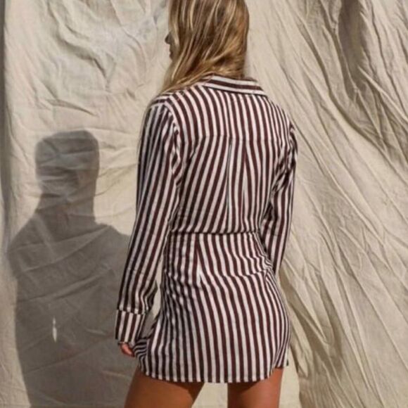 Jen's Pirate Booty Amata Striped Shirt Dress Size M - Picture 3 of 6